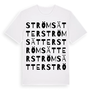 Strömsätter ordlek t-shirt – ekologisk bomull t-shirt från PinShirt