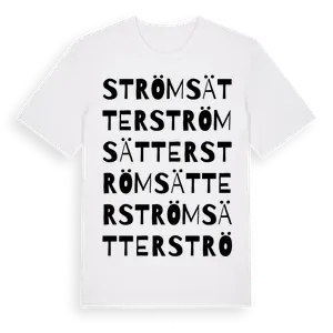 Strömsätter ordlek t-shirt – ekologisk bomull t-shirt från Pinshirt