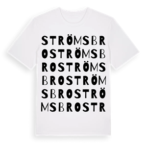 Strömsbro ordlek t-shirt – ekologisk bomull t-shirt från Pinshirt