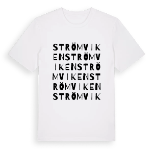Strömviken ordlek t-shirt – ekologisk bomull t-shirt från PinShirt