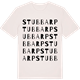 Vintage White t-shirt med Stubbarp ordlek t-shirt