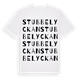 White t-shirt med Stubbelyckan ordlek t-shirt