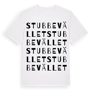 Stubbevället ordlek t-shirt – ekologisk bomull t-shirt från Pinshirt