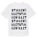 White t-shirt med Stubbevället ordlek t-shirt