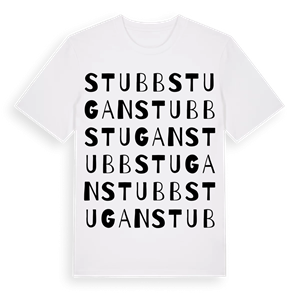 Stubbstugan ordlek t-shirt – ekologisk bomull t-shirt från PinShirt
