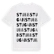 White t-shirt med Stubbstugan ordlek t-shirt