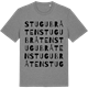 Mid Heather Gray t-shirt med Stugubråten ordlek t-shirt