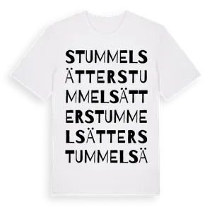 Stummelsätter ordlek t-shirt – ekologisk bomull t-shirt från Pinshirt