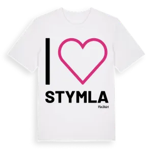 Jag älskar Stymla t-shirt stort tryck – ekologisk bomull t-shirt från Pinshirt