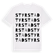 White t-shirt med Styrstad ordlek t-shirt