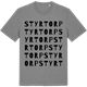 Mid Heather Gray t-shirt med Styrtorp ordlek t-shirt