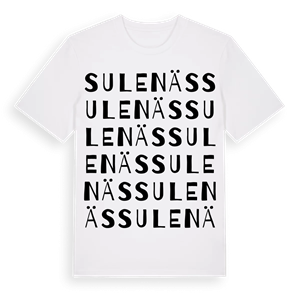 Sulenäs ordlek t-shirt – ekologisk bomull t-shirt från Pinshirt