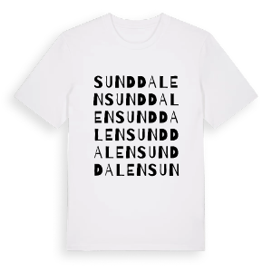 Sunddalen ordlek t-shirt – ekologisk bomull t-shirt från Pinshirt