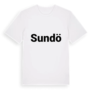 Sundö fetstil t-shirt – ekologisk bomull t-shirt från Pinshirt