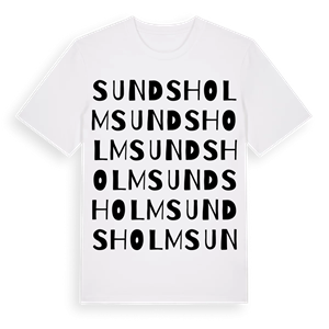 Sundsholm ordlek t-shirt – ekologisk bomull t-shirt från Pinshirt