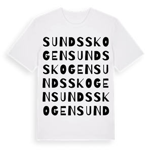 Sundsskogen ordlek t-shirt – ekologisk bomull t-shirt från Pinshirt