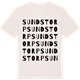 Vintage White t-shirt med Sundstorp ordlek t-shirt