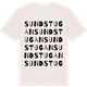 Vintage White t-shirt med Sundstugan ordlek t-shirt