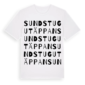Sundstugutäppan ordlek t-shirt – ekologisk bomull t-shirt från Pinshirt