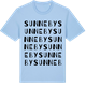 Blue Soul t-shirt med Sunneby ordlek t-shirt
