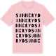 Pink Cotton t-shirt med Sunneryd ordlek t-shirt