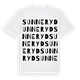White t-shirt med Sunneryd ordlek t-shirt