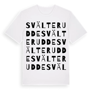 Svälterudde ordlek t-shirt – ekologisk bomull t-shirt från Pinshirt