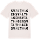 Vintage White t-shirt med Svälthagen ordlek t-shirt