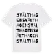 White t-shirt med Svälthagen ordlek t-shirt