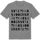 Mid Heather Gray t-shirt med Svälthagsudden ordlek t-shirt