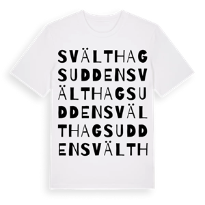 Svälthagsudden ordlek t-shirt – ekologisk bomull t-shirt från Pinshirt