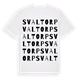 White t-shirt med Svaltorp ordlek t-shirt