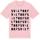 Pink Cotton t-shirt med Svaltorp ordlek t-shirt