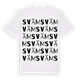 White t-shirt med Sväm ordlek t-shirt