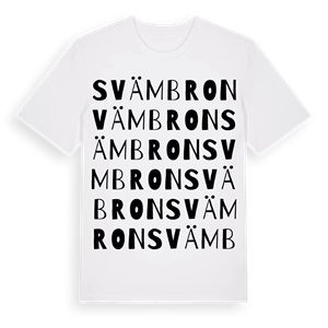 Svämbron ordlek t-shirt – ekologisk bomull t-shirt från Pinshirt