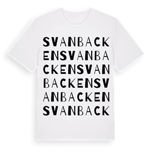 Svanbacken ordlek t-shirt – ekologisk bomull t-shirt från Pinshirt
