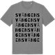 Mid Heather Gray t-shirt med Svängen ordlek t-shirt