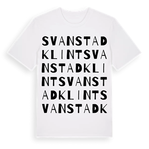 Svanstad klint ordlek t-shirt – ekologisk bomull t-shirt från Pinshirt