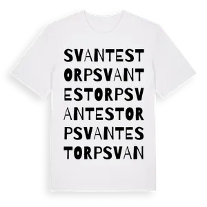 Svantestorp ordlek t-shirt – ekologisk bomull t-shirt från Pinshirt