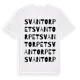 White t-shirt med Svantorpet ordlek t-shirt