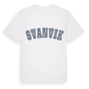 Svanvik college t-shirt – ekologisk bomull t-shirt från Pinshirt
