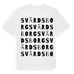 Svärdsborg ordlek t-shirt – ekologisk bomull t-shirt från Pinshirt