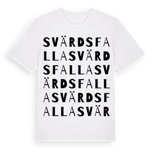 Svärdsfalla ordlek t-shirt – ekologisk bomull t-shirt från Pinshirt
