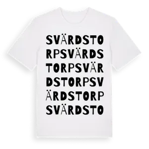 Svärdstorp ordlek t-shirt – ekologisk bomull t-shirt från Pinshirt
