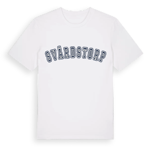 Svärdstorp college t-shirt – ekologisk bomull t-shirt från Pinshirt