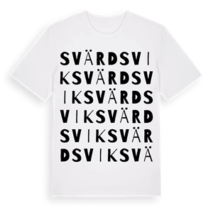 Svärdsvik ordlek t-shirt – ekologisk bomull t-shirt från Pinshirt