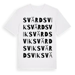Svärdsvik ordlek t-shirt – ekologisk bomull t-shirt från Pinshirt