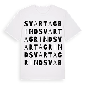 Svarta Grind ordlek t-shirt – ekologisk bomull t-shirt från Pinshirt