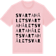 Pink Cotton t-shirt med Svarta hålet ordlek t-shirt