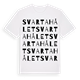 White t-shirt med Svarta hålet ordlek t-shirt